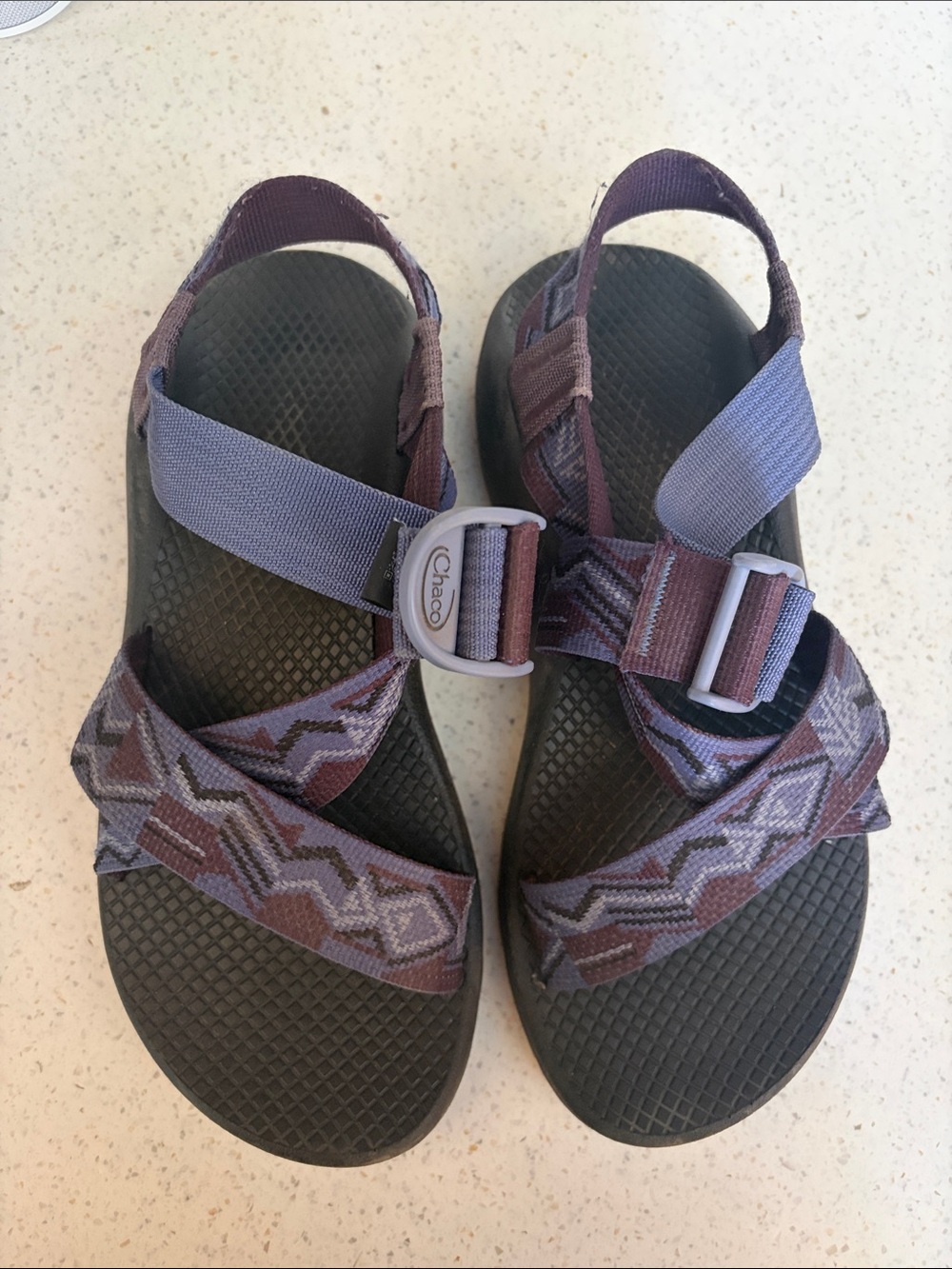Chaco Strappy Sandals in Purple and Brown